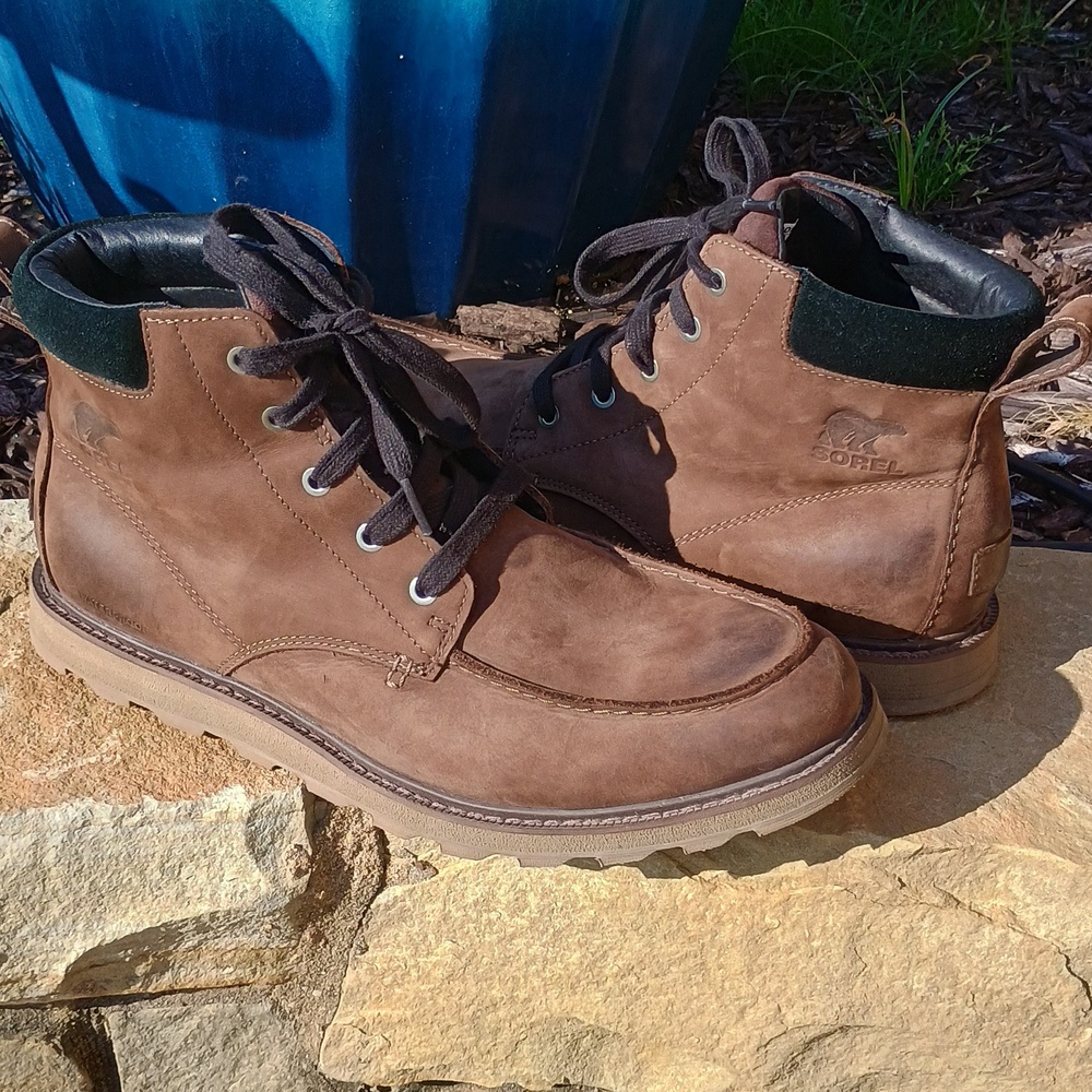 Sorel Madson Moc Toe Waterproof Brown Boots Men's Size 11